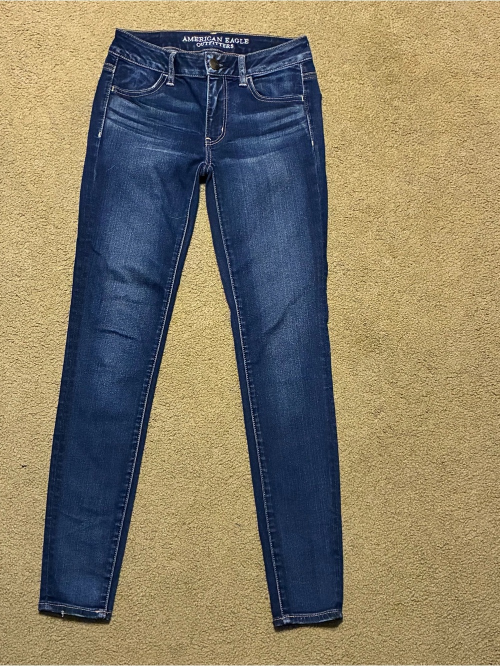 Women’s American Eagle Outfitters Indigo Skinny Jeans 2 Jeggings Super Stretch